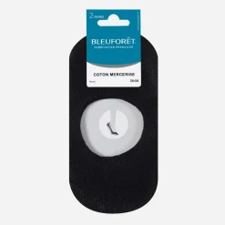 2 paires de chaussettes invisibles BLEUFORET noires Pointure 36-38