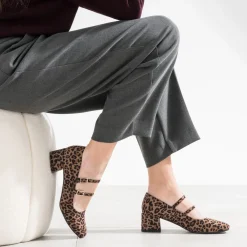 Babies beige à imprimé effet léopard