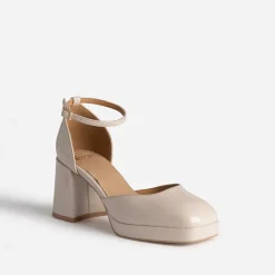 Babies beige verni à bout carré