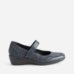 Babies compensée FRANCE ARNO marine cuir