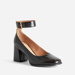 Babies marron foncé à talon