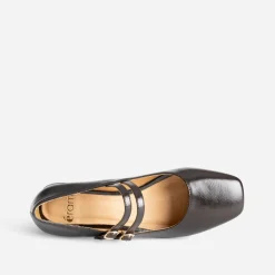 Babies marron foncé double bride