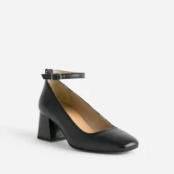 Babies noire en cuir