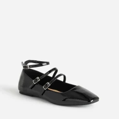 Babies noire vernie à triple bride