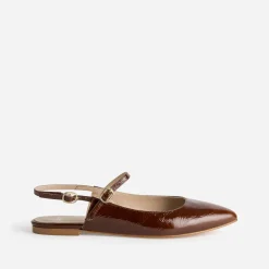 Babies slingback cognac cuir bout pointu