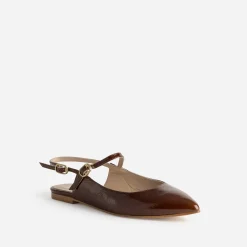 Babies slingback cognac cuir bout pointu