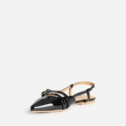Babies slingback TEXTO noire vernie