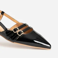 Babies slingback TEXTO noire vernie