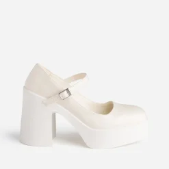 Babies TEXTO écrue vernie à plateforme