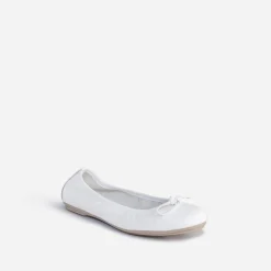 Ballerine BUGGY blanche en cuir
