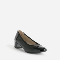 Ballerine CAPRICE noir cuir bout et talon vernis