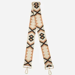 Bandoulière amovible beige ethno-chic pour sac