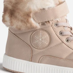 Basket BUGGY beige rosé fourrée