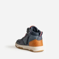 Basket BUGGY marine lacet rayé rouge