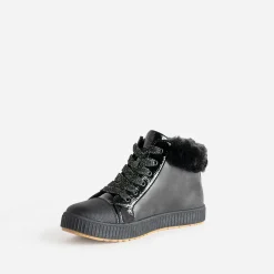 Basket BUGGY noire détails cœurs