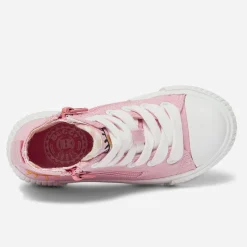 Basket BUGGY rose en toile à motifs yeux