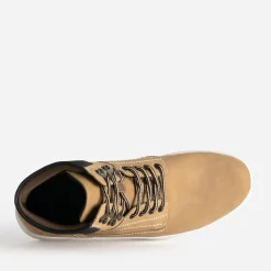 Basket camel en cuir nubuck