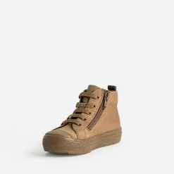 Basket éco-conçue BUGGY marron en cuir