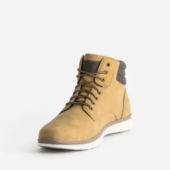 Basket jaune ocre et marron