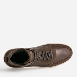 Basket marron bi-matière