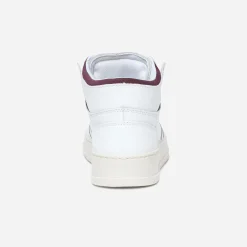 Basket TEXTO blanche et bordeaux