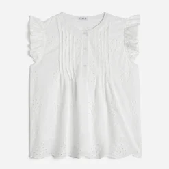 Blouse TEXTO blanche broderies anglaises