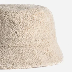 Bob réversible beige clair velours côtelé fourré