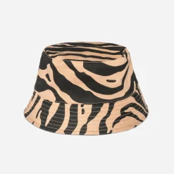 Bob TEXTO réversible beige motif zèbre et noir