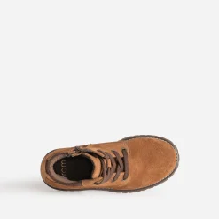 Boots à lacet BUGGY cognac cuir velours