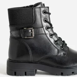 Boots à lacet BUGGY noir en cuir