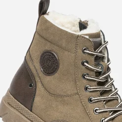 Boots à lacet BUGGY taupe suédé et fourré