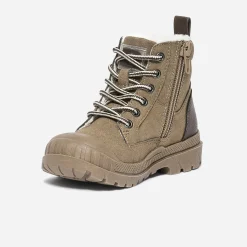 Boots à lacet BUGGY taupe suédé fourré