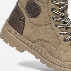 Boots à lacet BUGGY taupe suédé fourré