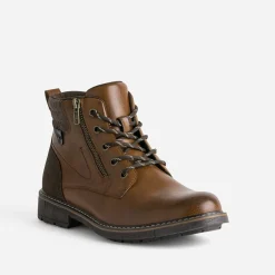 Boots à lacet cognac