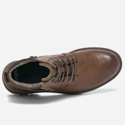 Boots à lacet cognac avec zip