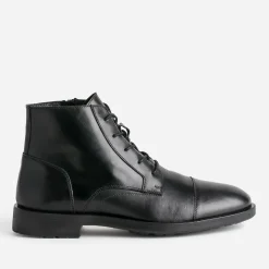 Boots à lacet noir cuir