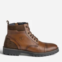 Boots à lacet REDSKINS cognac en cuir