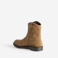 Boots BUGGY camel cuir velours