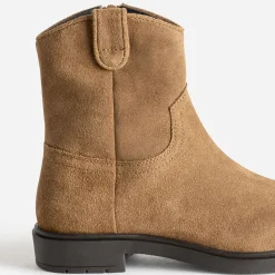 Boots BUGGY camel cuir velours