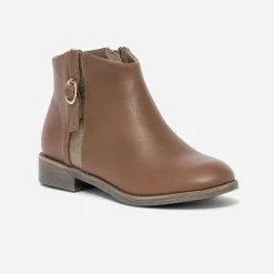 Boots camel avec boucle côté