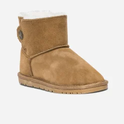 Boots camel suédé et fourré