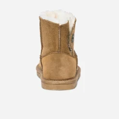 Boots camel suédé et fourré