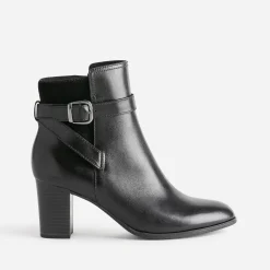Boots CAPRICE noir en cuir et cuir velours