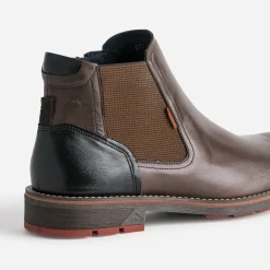 Boots FLUCHOS marron en cuir