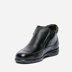 Boots FLUCHOS noir en cuir fourré avec zips