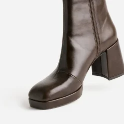 Boots marron à plateforme