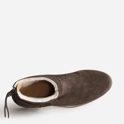 Boots marron cuir velours fourré