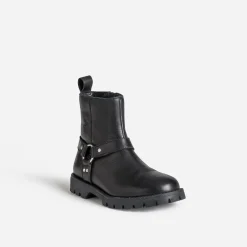 Boots motard BUGGY noir cuir