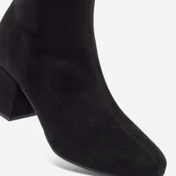 Boots noir éco-conçu en textile suédé