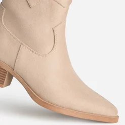 Boots santiag TEXTO beige